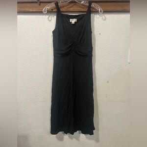 Ann Taylor Loft V Neck Black Dress Size 2 (1491)